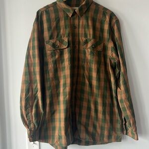 Duck Camp Rifle Plaid Midweight Hunting Long Sleeve Button Down Shirt Size XXL